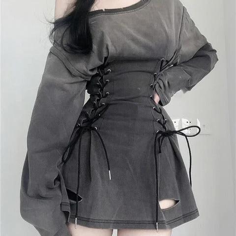 Robe Avec Corset Gothique