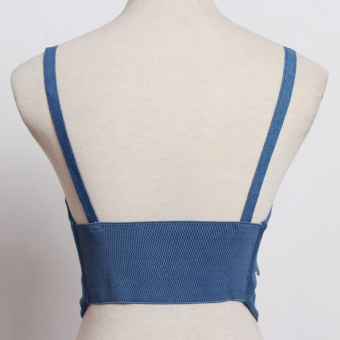 Corset en Jean Clair Underbust, bustier en jean