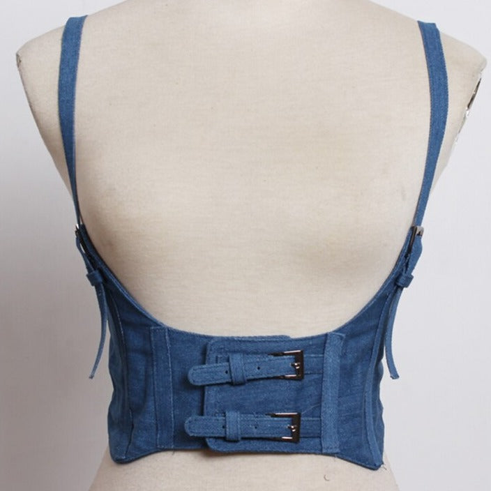 Corset en Jean Clair Underbust Corset Femme