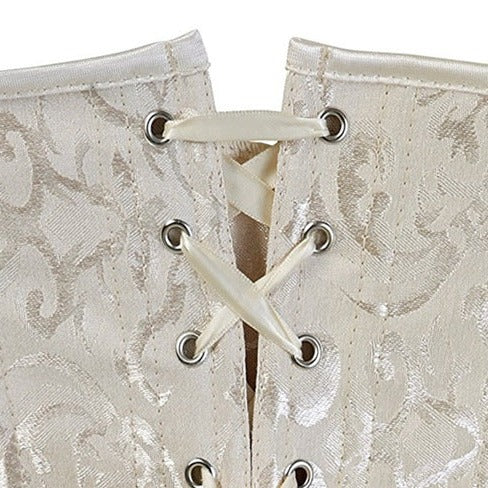 Corset Gothique Underbust Anna, corset beige pour femme