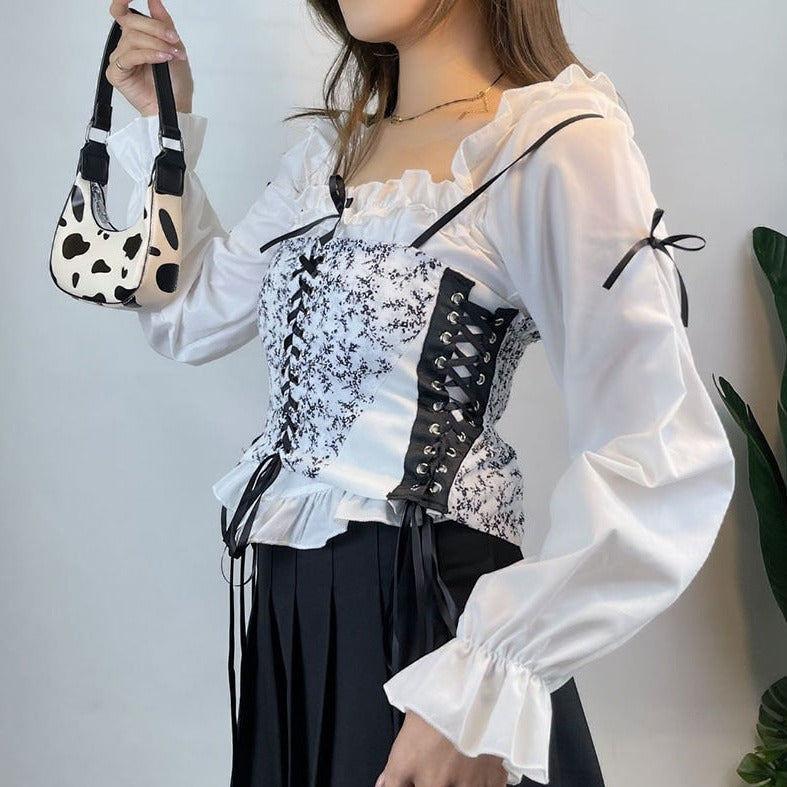 Top Corset À Bretelles Gothique Celia, top corset en maille