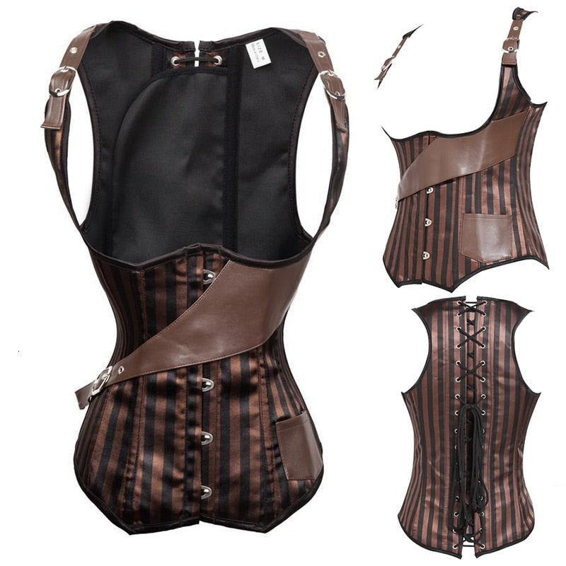 Corset Steampunk Syle Pirate Grande Taille Summer, corset steampunk femme