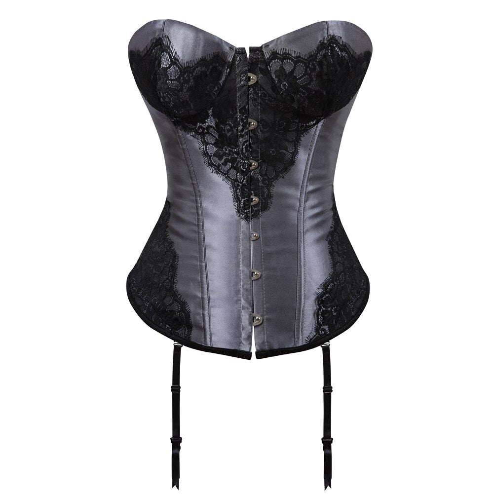 Corset Bustier Dentelle Avec Porte-Jarretelles Nina, corset porte-jarretelles