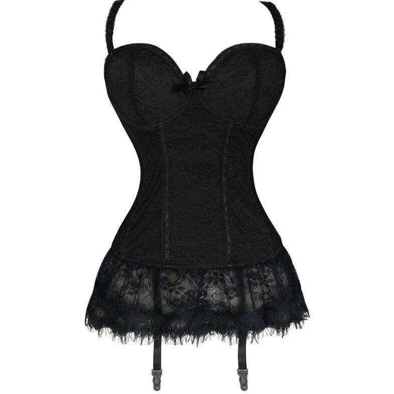 Corset Guêpière En Dentelle Avec Porte-Jarretelles Edith, corset pour femme