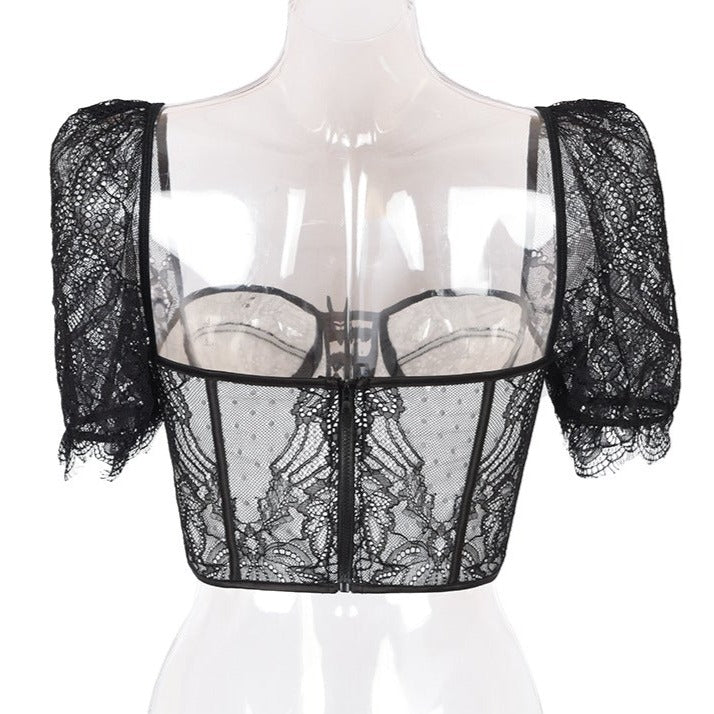 Corset Sexy En Dentelle Brodée Natasha