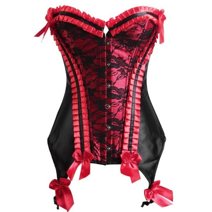 Corset Burlesque Bustier Avec Porte-Jarretelles Erin, corset porte-jarretelles