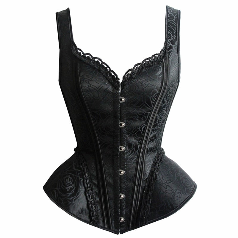 Corset Gothique À Bretelles Et Lacets Lora, corset gothique dentelle