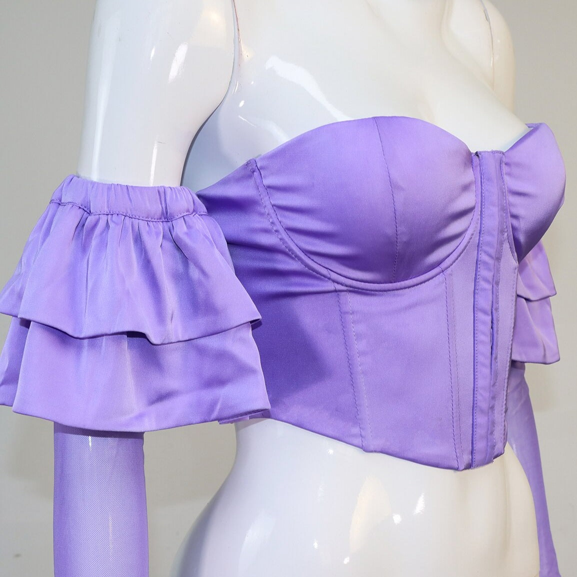 Top Corset Manches Longues Bouffantes Lydia, top corset manche bouffante