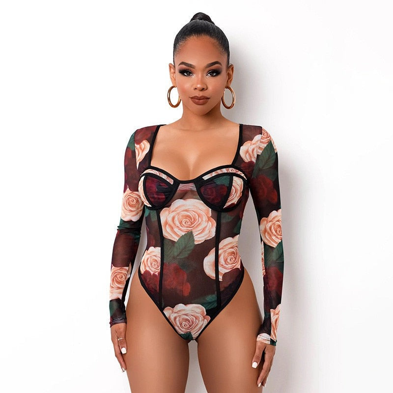 Top Corset Fleuri Pour Femme Natalia (Body), top corset dentelle