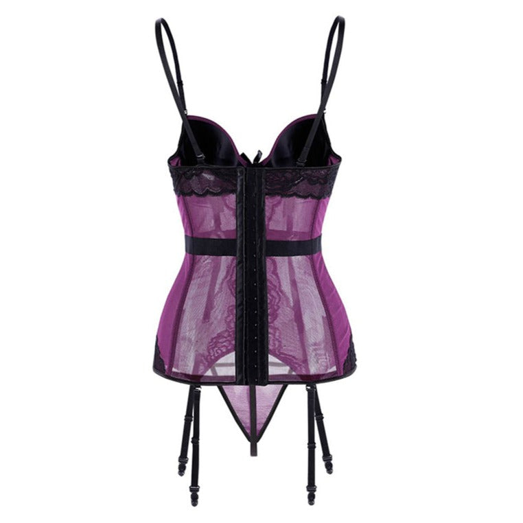 Corset Sexy Grande Taille Avec Porte-Jarretelles Giuliana, lingerie sexy pour femme