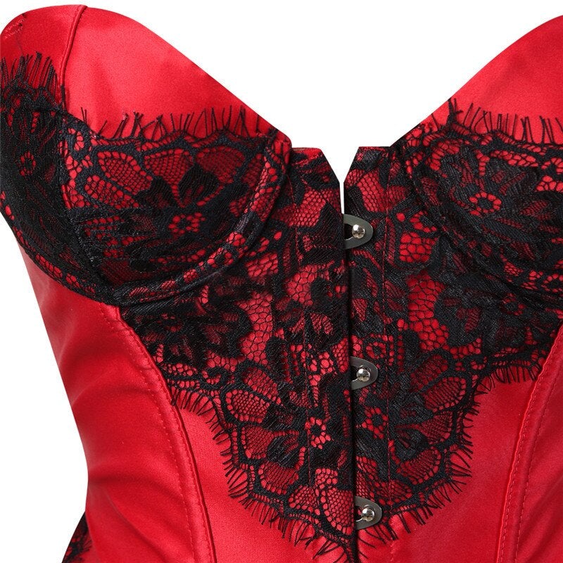 Corset Bustier Dentelle Avec Porte-Jarretelles Amina, corset porte-jarretelles