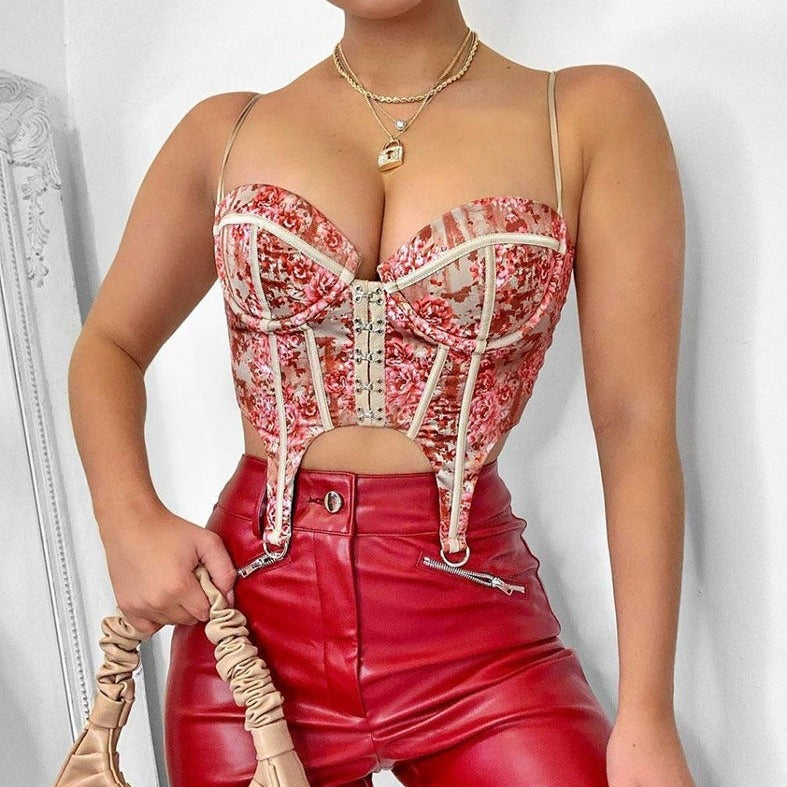 Corset Sexy à Fines Bretelles Romina, corset femme vintage