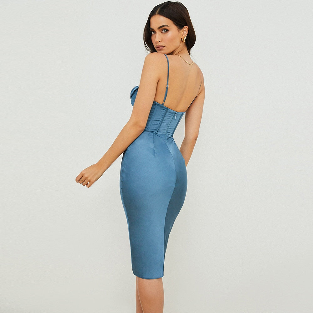 Robe Corset Cintrée Bleue (Soirée), robe corset moyen age