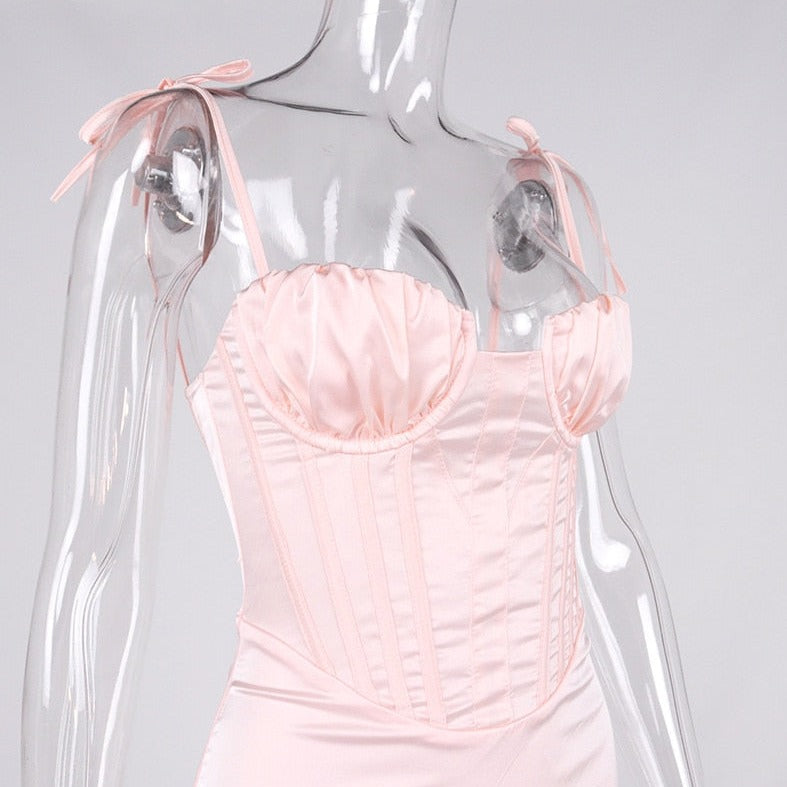 Robe Corset Rose Hallie, robe corset latex