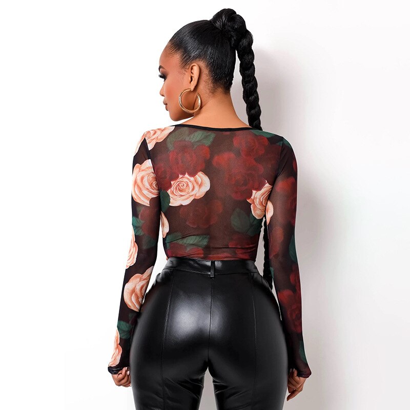 Top Corset Fleuri Pour Femme Natalia (Body), corset transparent