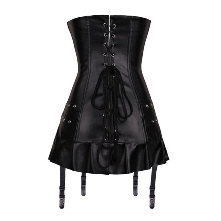 Robe Corset Bustier En Latex Avec Porte-Jarretelles Lucille,  corset minceur latex colombie