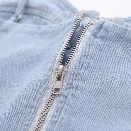 Top Corset En Jean Avec Bretelles, top corset rouge