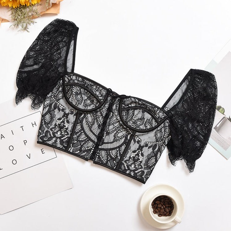 Corset Sexy En Dentelle Brodée Natasha, corset femme 18eme siecle.
