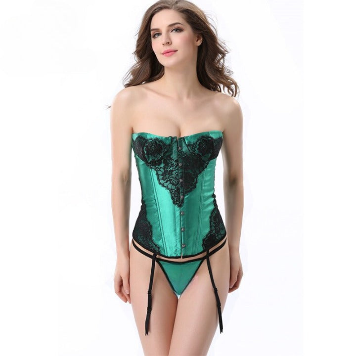 Corset Bustier Dentelle Avec Porte-Jarretelles Elsie, corset sexy pour femme