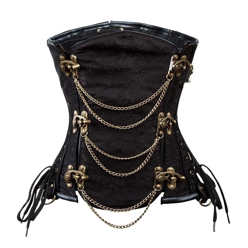Corset Steampunk Underbust Grande Taille Genevieve, corset fashion steampunk