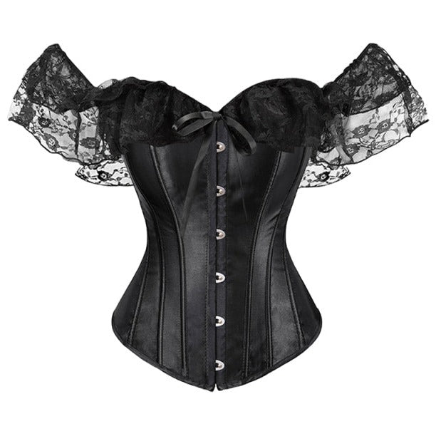 Corset Gothique Manches Courtes En Dentelle Haylee