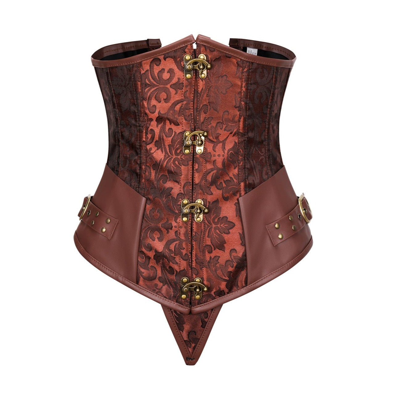 Corset Steampunk Underbust Pour Femme (Marron)