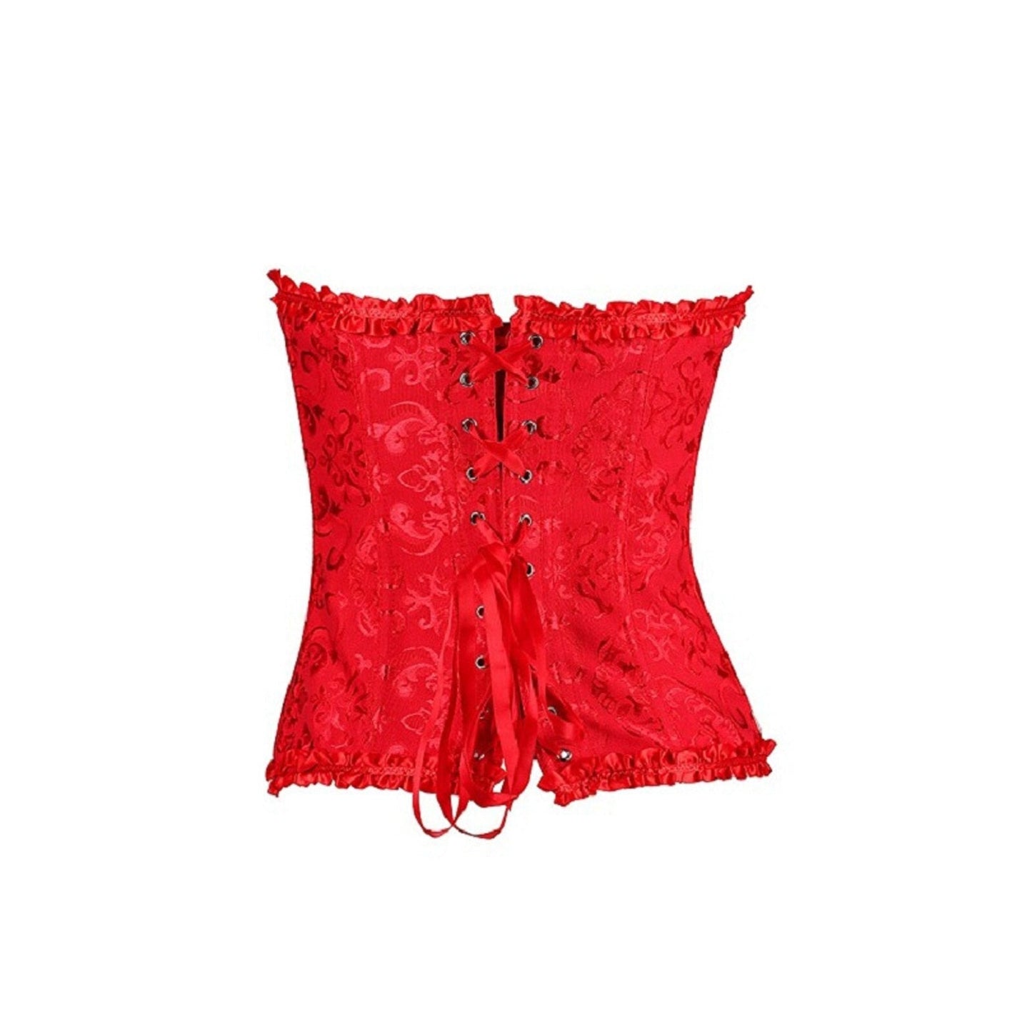Corset Sexy Rouge Éclatant Everleigh, corset femme medieval
