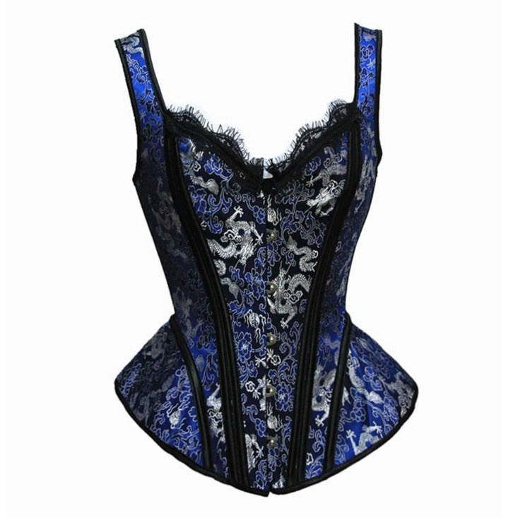 Corset Gothique À Bretelles Et Lacets Mae, corset gothique noir