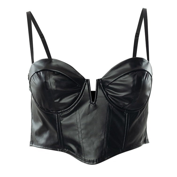 Corset Bustier Court En Latex Elle, corset latex colombien