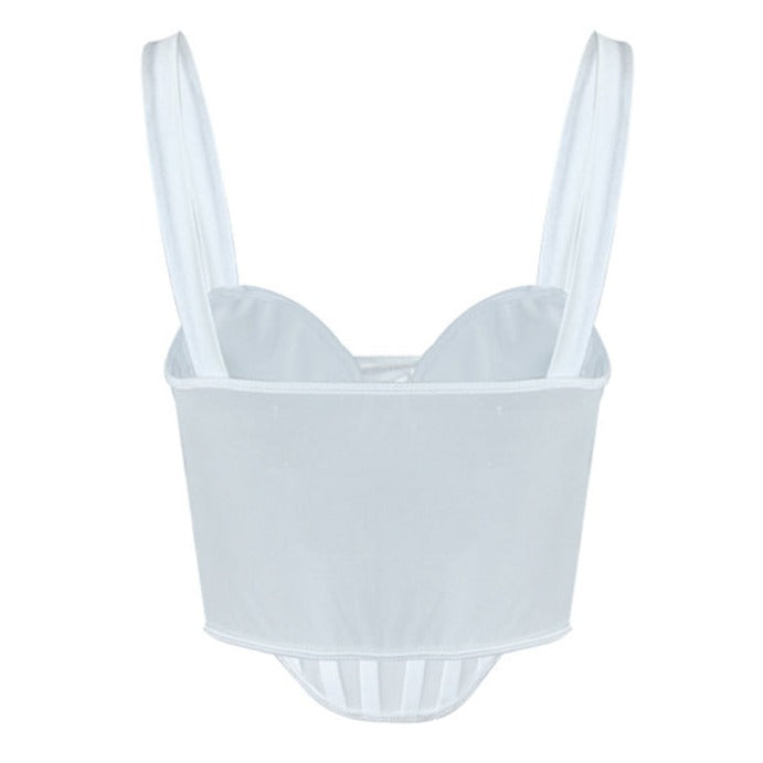Corset Sexy et Transparent Blanc (Balconnet), corset femme grande taille