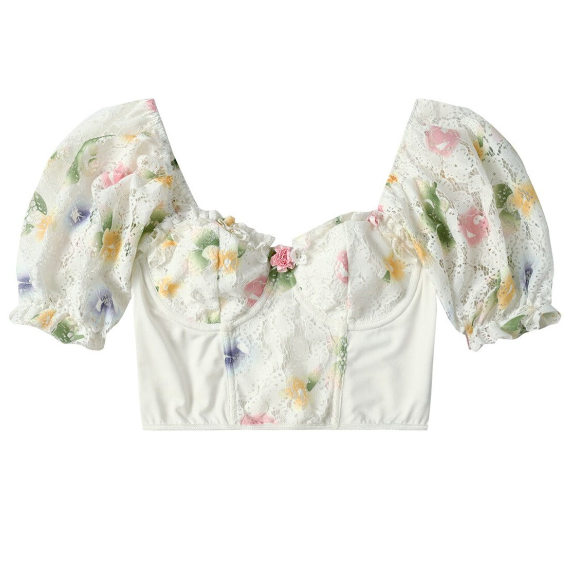 Bustier Fleuri (Corset Sans Bretelles), bustier sans manche