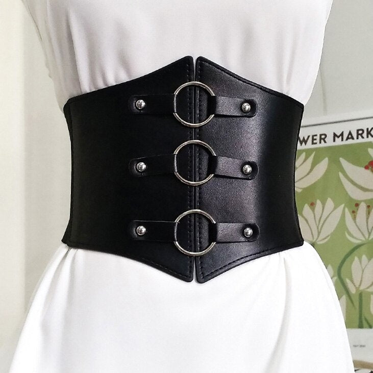Ceinture Corset Cuir Sans Bretelles