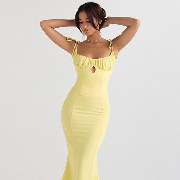 Robe Bustier Jaune, robe bustier femme