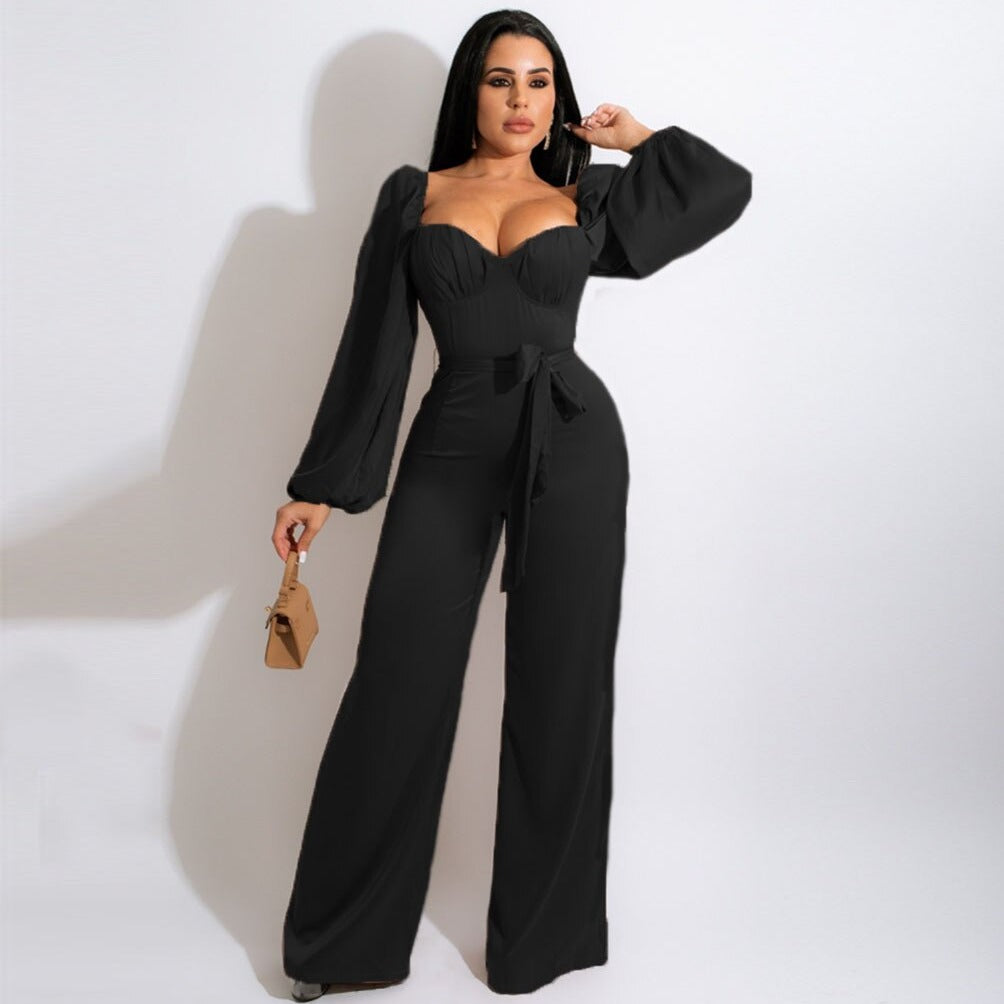 Combinaison Pantalon Bustier Noir