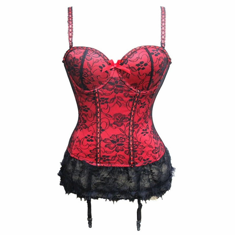 Corset Guêpière En Dentelle Avec Porte-Jarretelles Kennedi