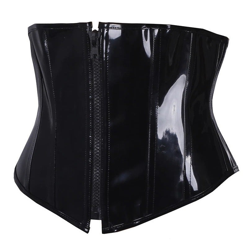 Corset En Latex Amincissant Aviana, corset latex bretelle
