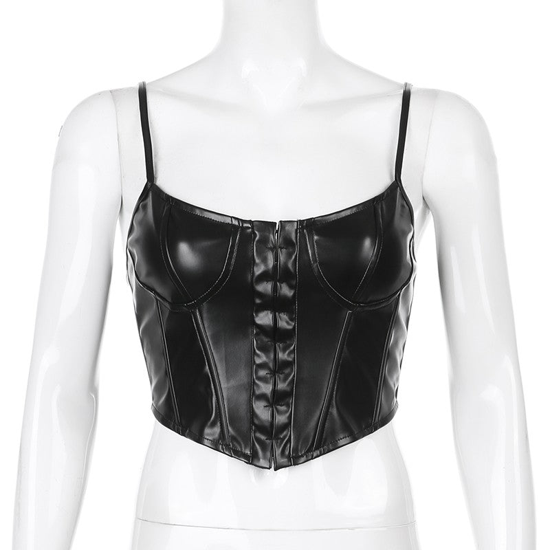 Corset Sexy En Latex Noir Skye, corset latex minceur