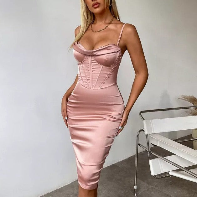 Robe Corset Cintrée Rose (Soirée) , robe corset patron