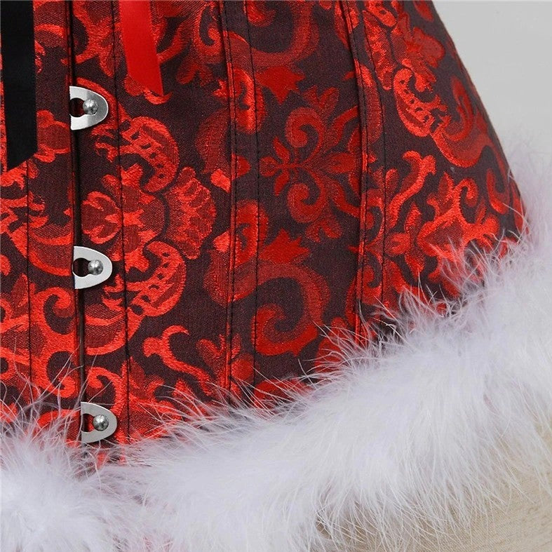 Corset Bustier Noël Avec Porte-Jarretelles Makayla, corset érotique