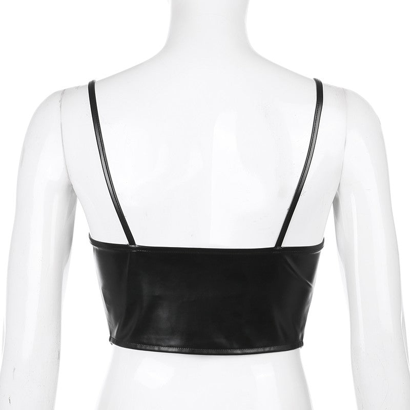 Corset Sexy En Latex Noir Skye, corset latex court