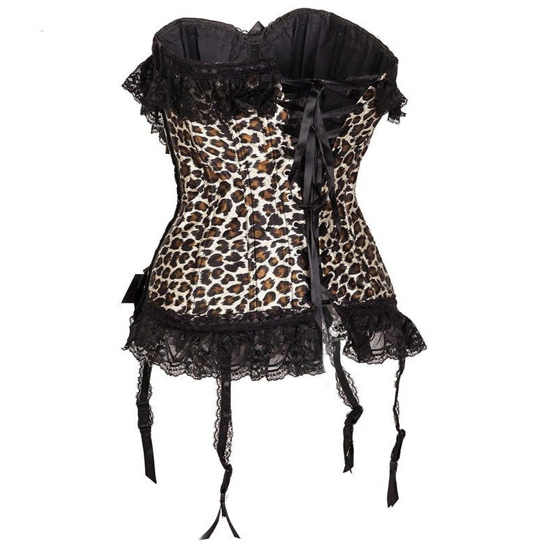Corset Gothique En Satin Avec Porte-Jarretelles Julie, corset sexy