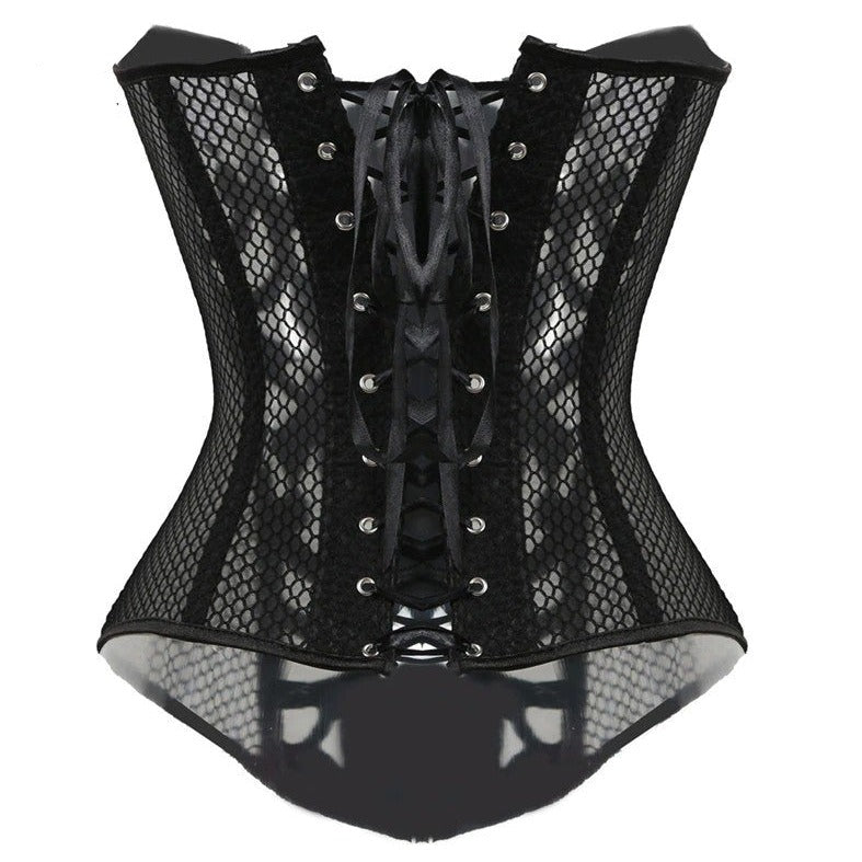 Corset Sexy En Maille Transparente, corset femme 18eme siecle