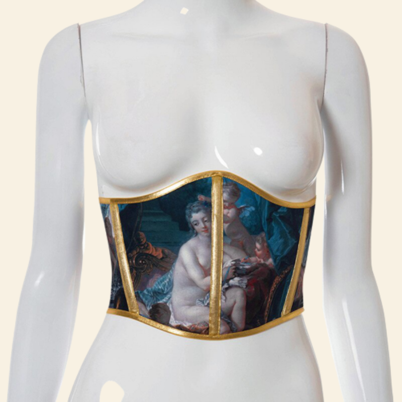 Corset Underbust Art Leia, underbust corset floral
