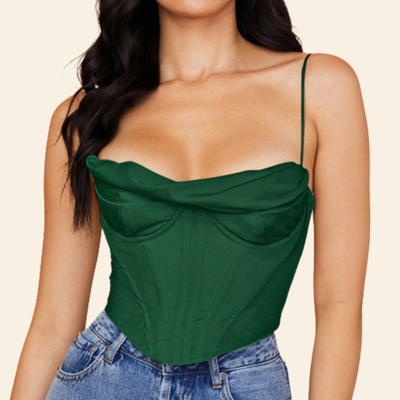 Top Corset Élégant Avec Fines Bretelles Aurora, top corset bustier