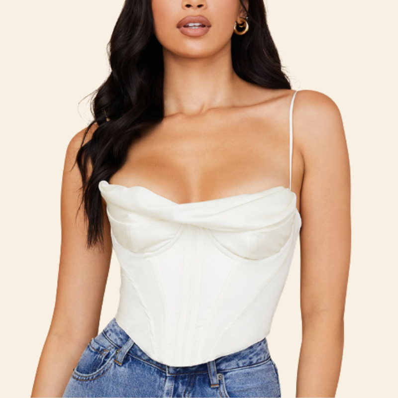 Top Corset Élégant Avec Fines Bretelles Alana, top corset vintage