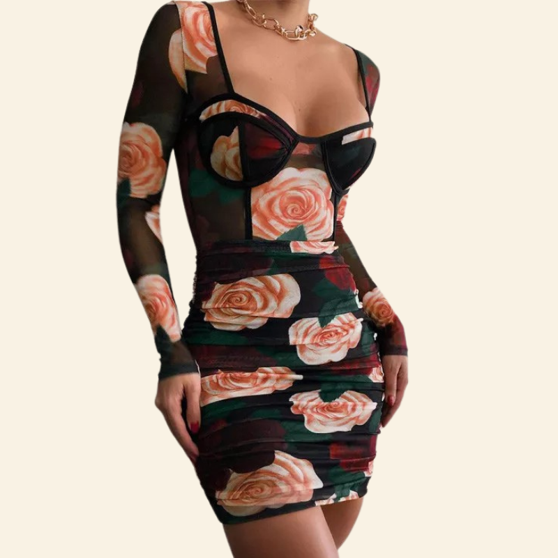 Top Corset Fleuri Pour Femme Clementine, top corset beige