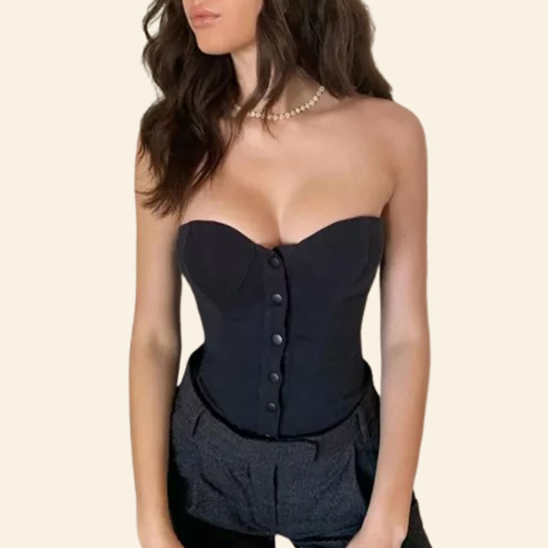 Top Corset Noir (Haut Bustier) Erin