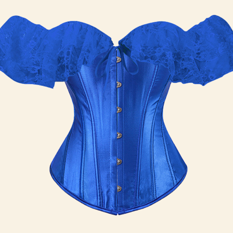 Corset Gothique Manches Courtes En Dentelle Destiny, robe corset gothique