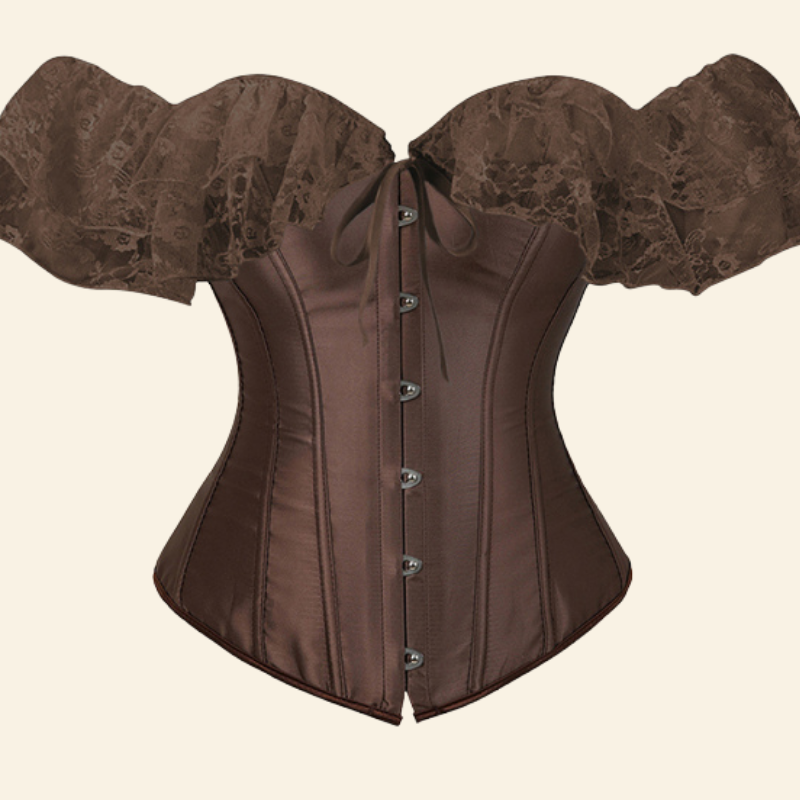 Corset Gothique Manches Courtes En Dentelle Drew, corset gothique souple