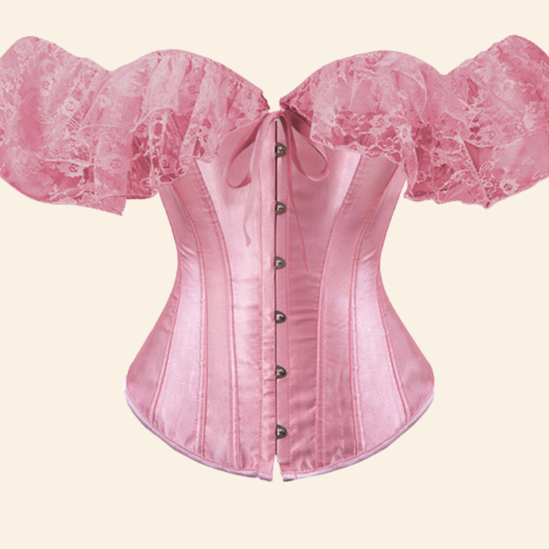 Corset Gothique Manches Courtes En Dentelle Isabela, corset gothique pas cher